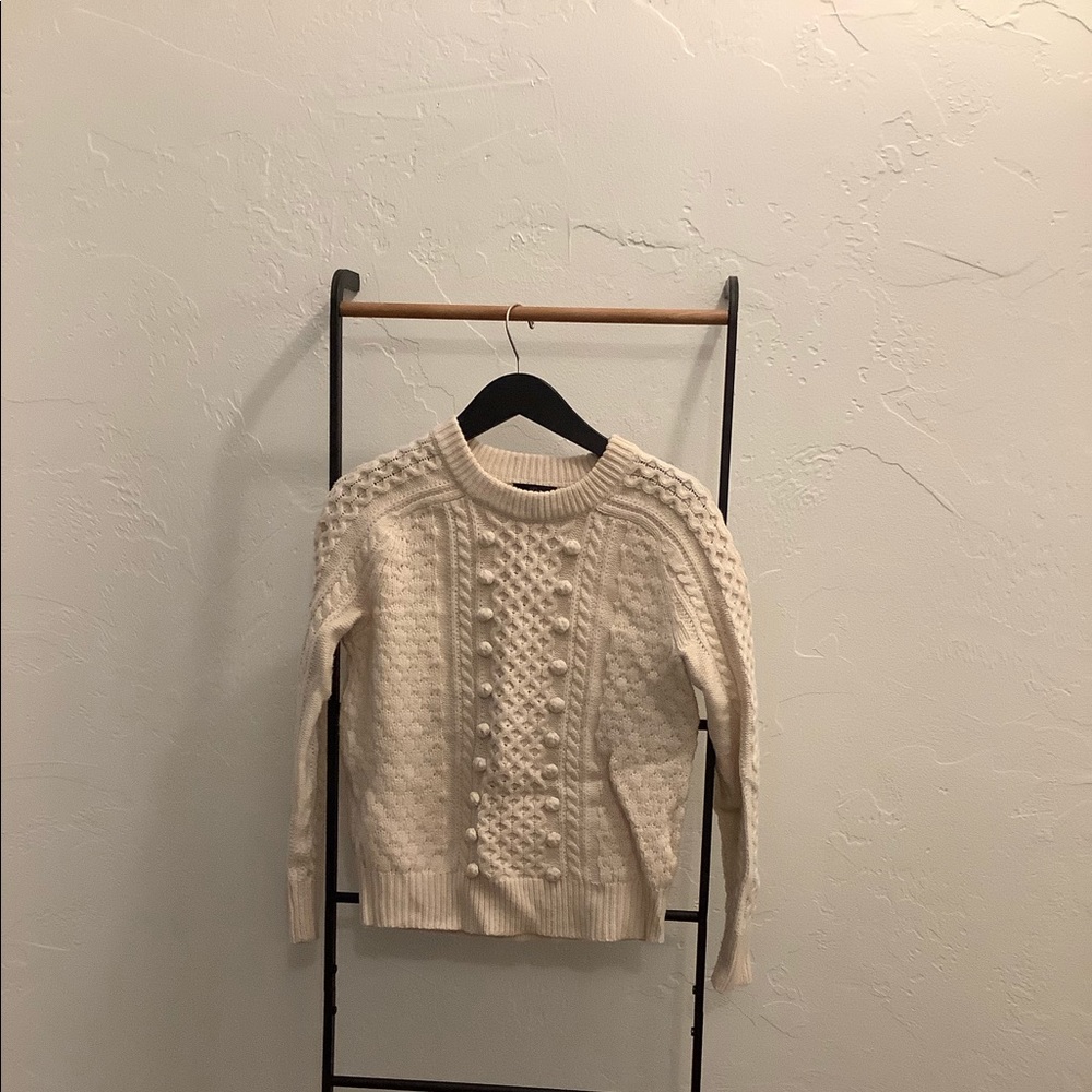 Ivory popcorn sweater